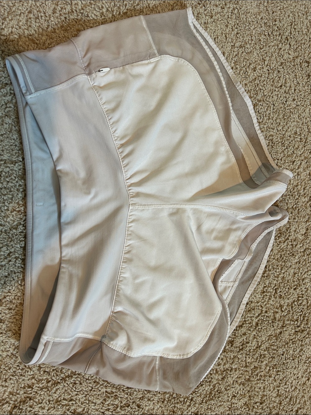 Lululemon Mind Over Miles Running Shorts - White / Off-White - Size 8